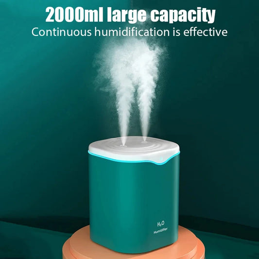 2L Dual Spray Air Humidifier - USB Wireless